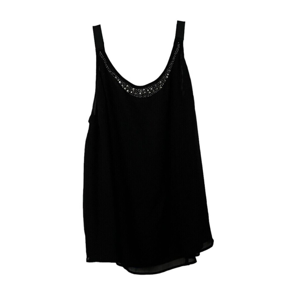 Lane Bryant Women's Shirt Camisole Tank Rhinestone and Bead Embellished …